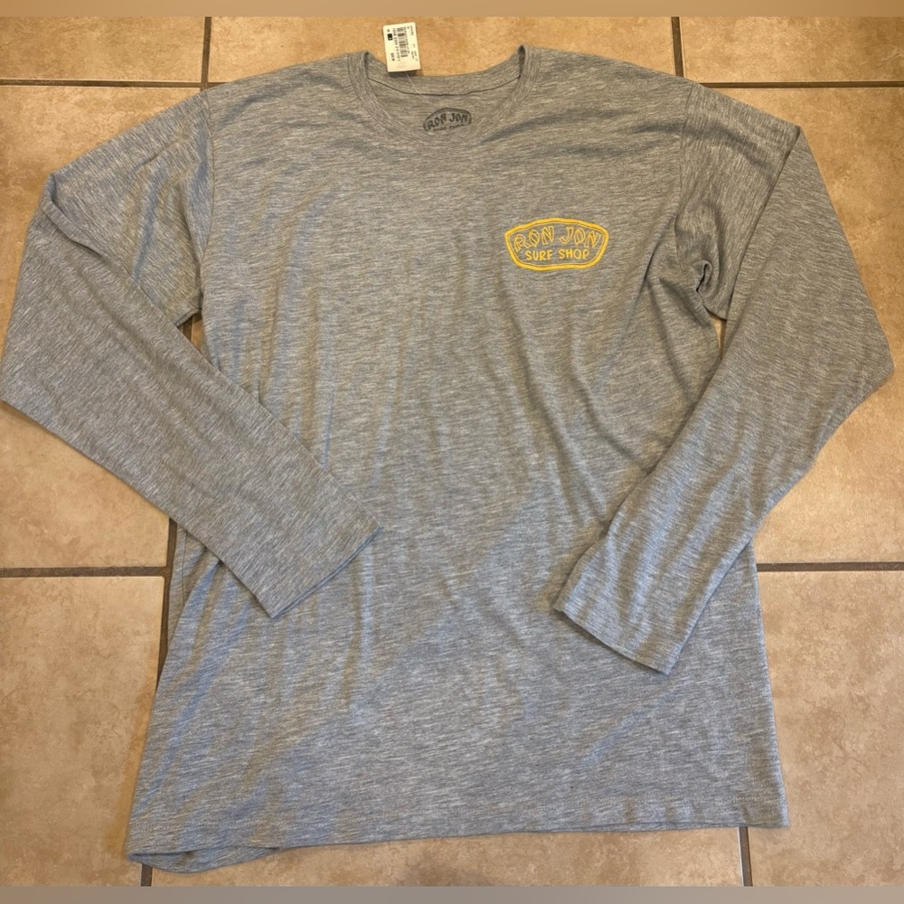 NWT Ron Jon Clearwater Beach Gray Long Sleeve T Shirt. Size: Large